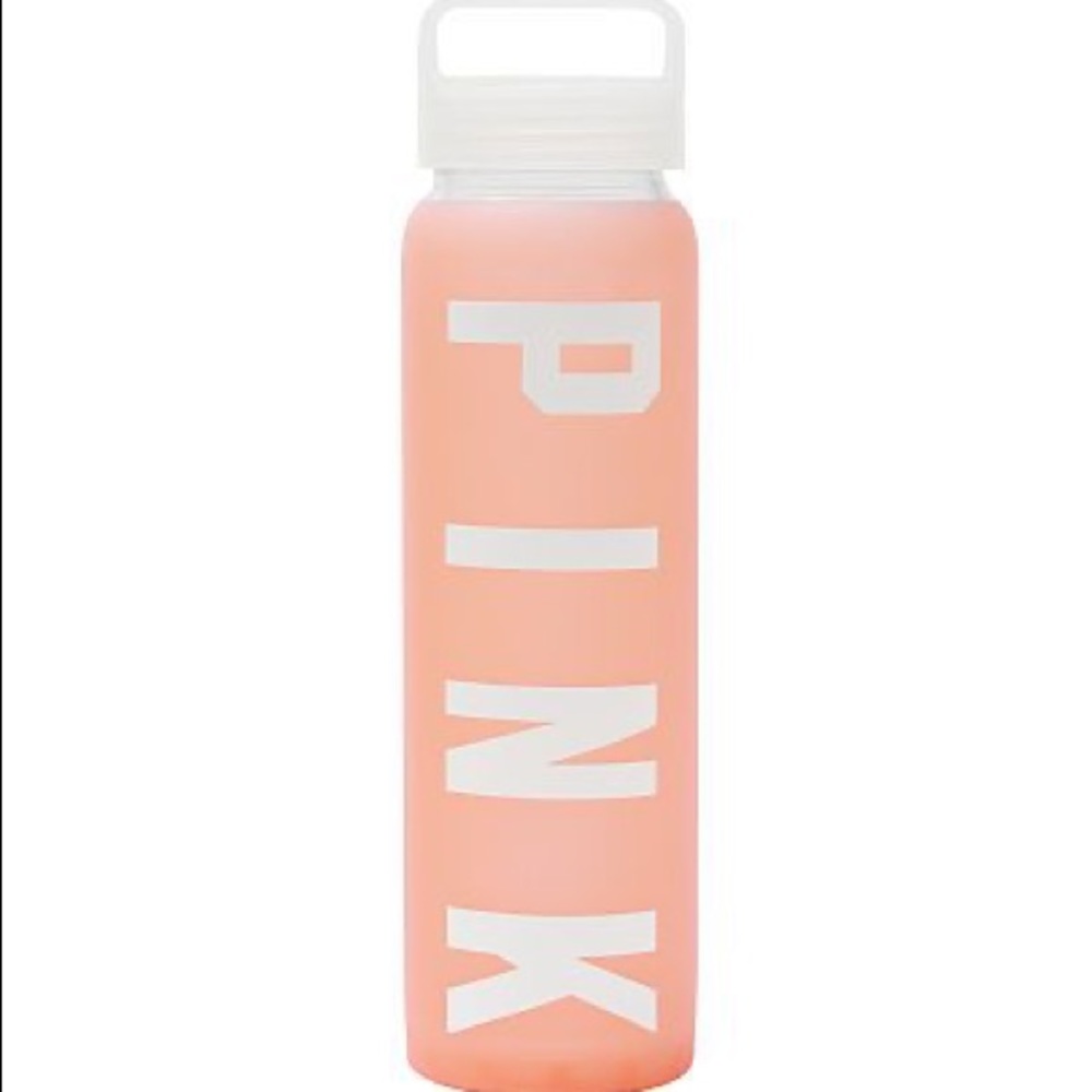 PINK glass water bottle